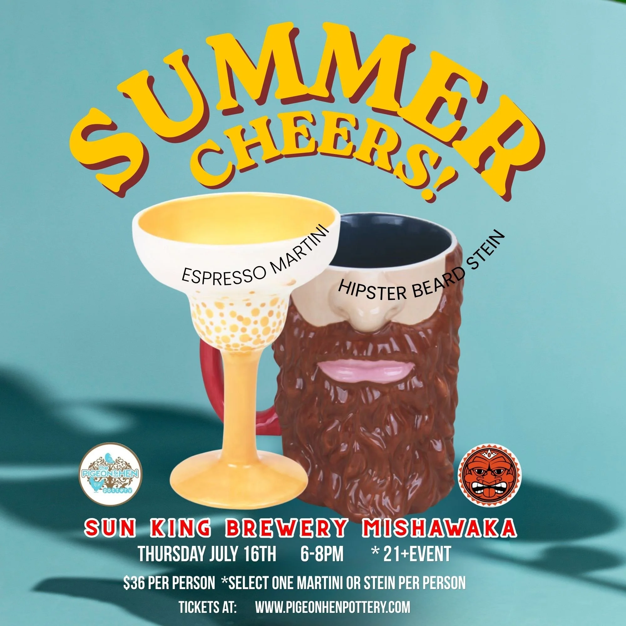 Mishawaka Summer Cheers Pottery Painting Workshop