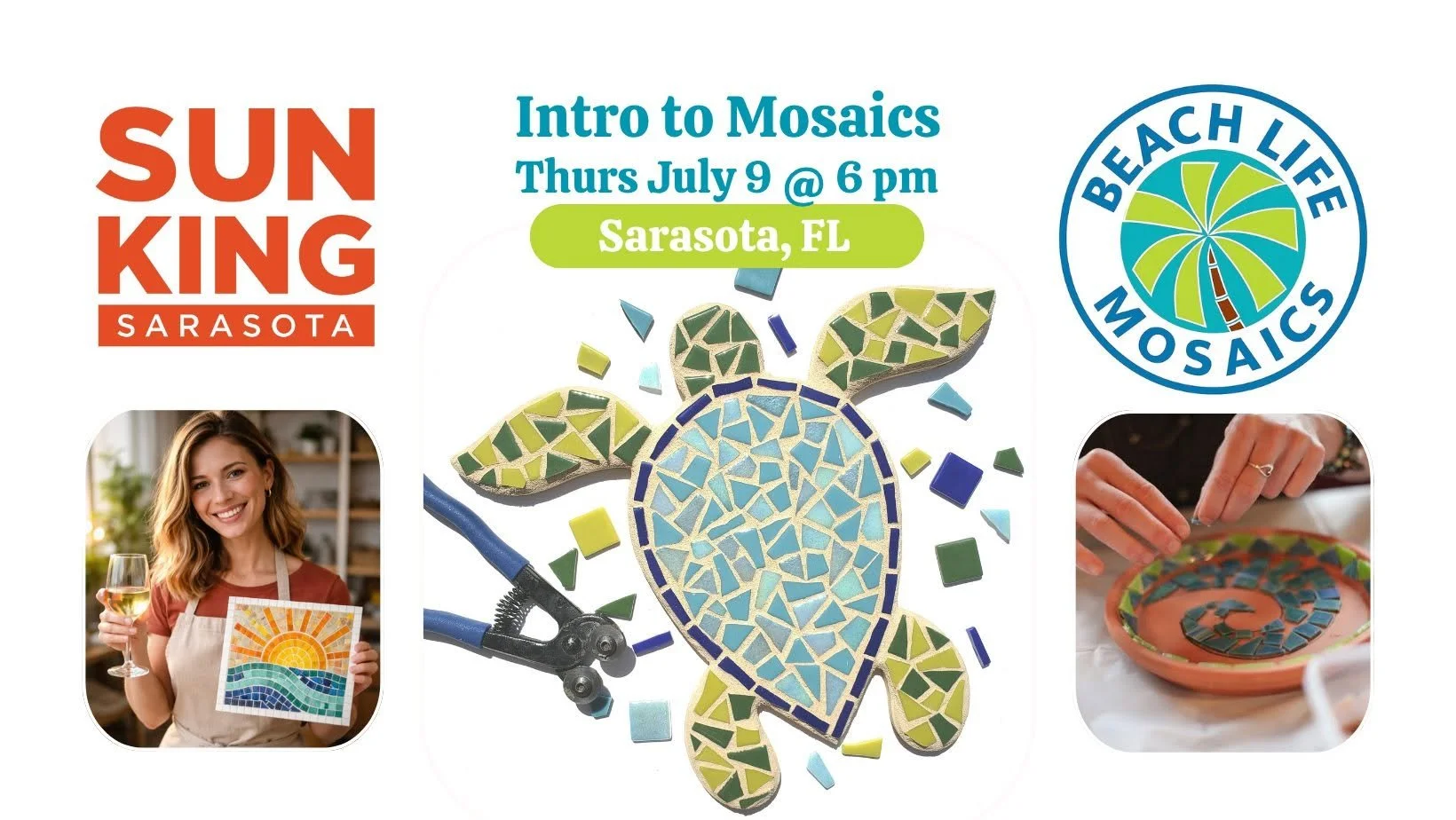 Sarasota Beach Life Mosaics