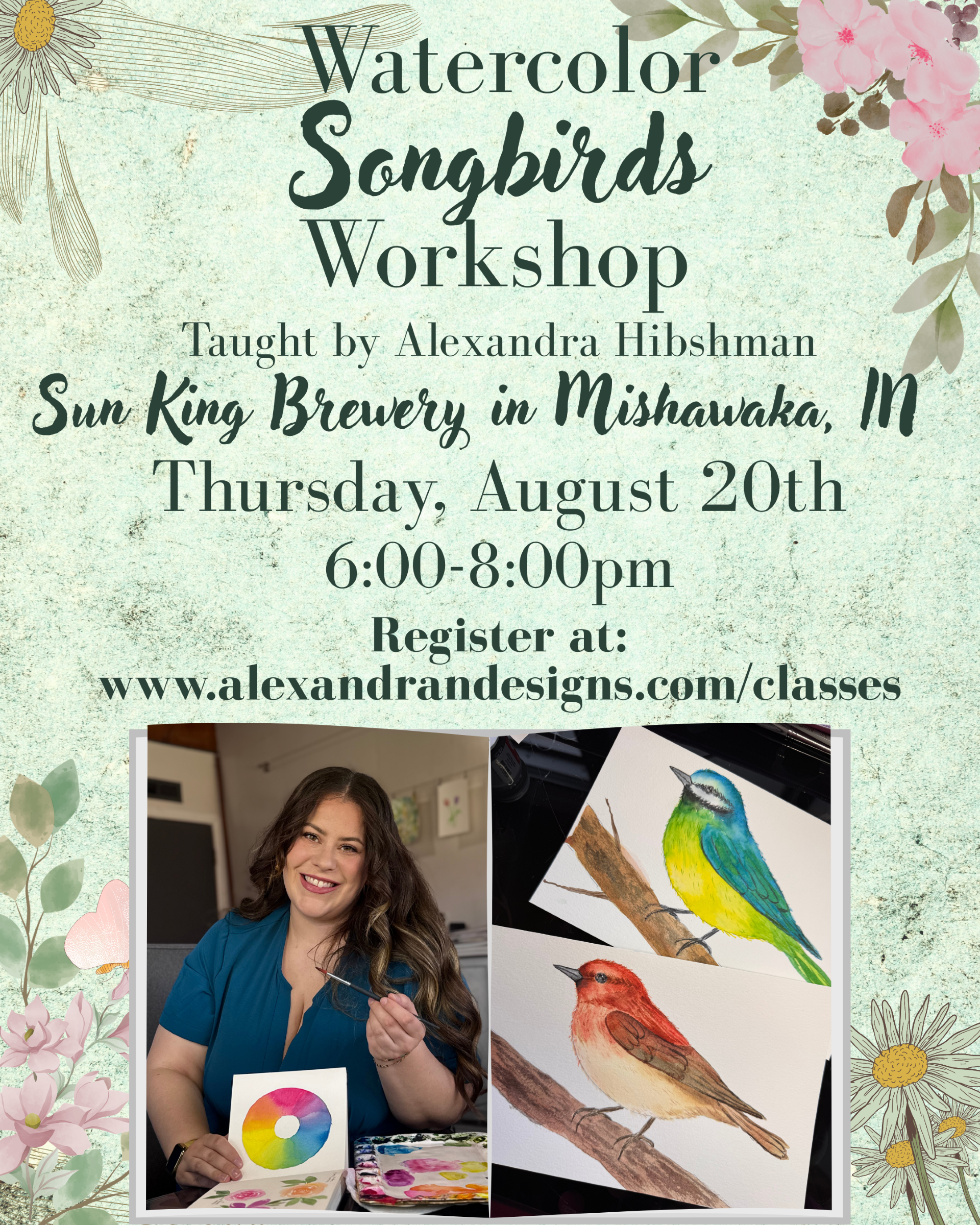 Mishawaka Songbird Watercolor Workshop