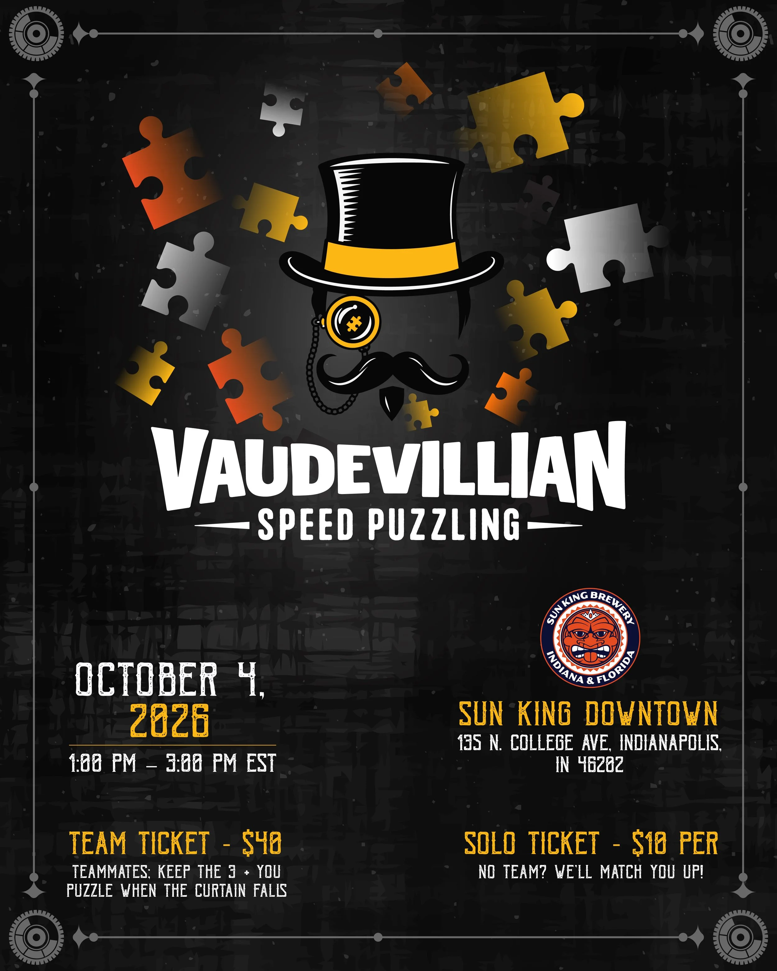 Indianapolis Vaudevillian Puzzling: Speed Jigsaw Puzzle Competition 