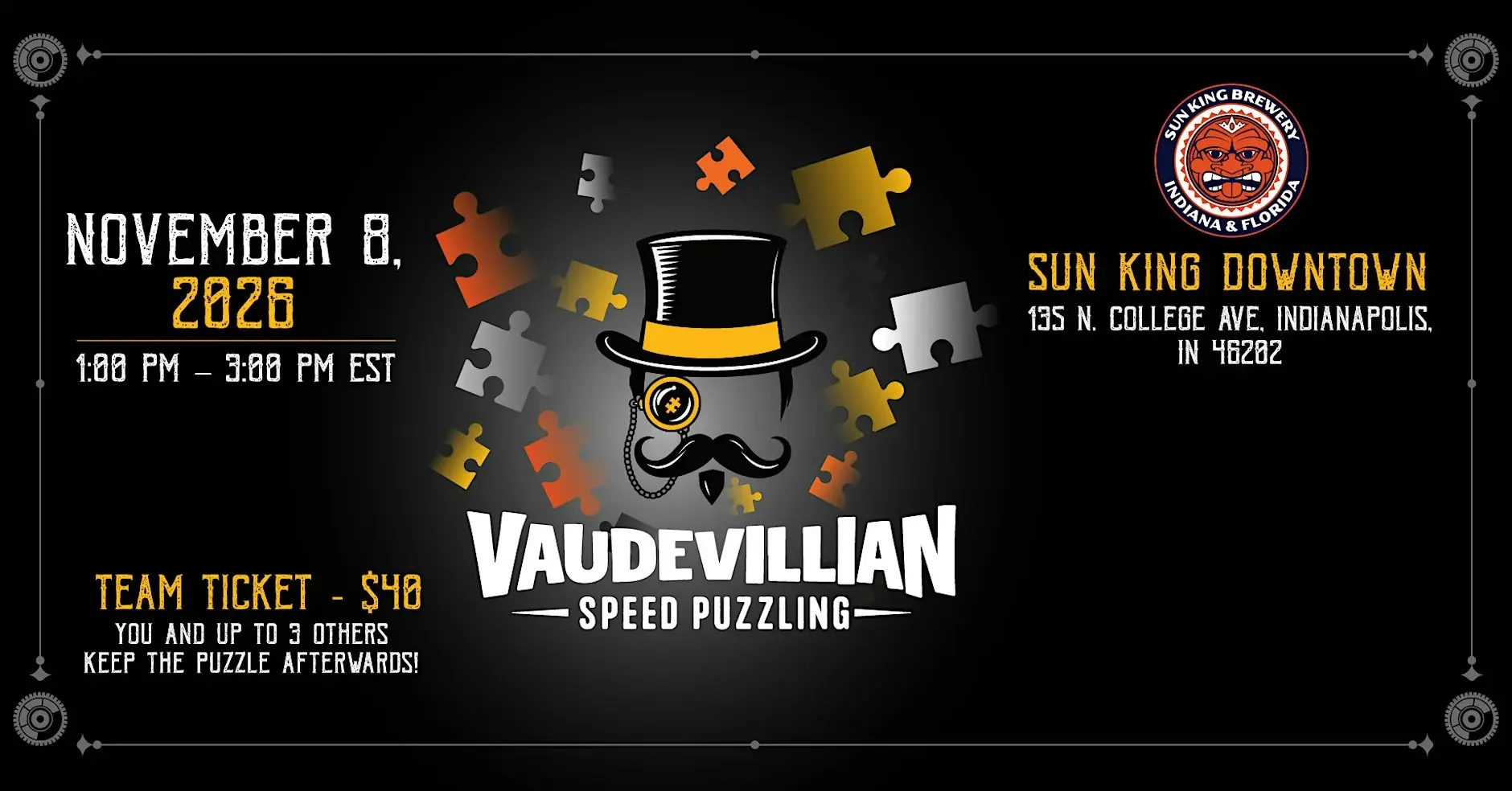 Downtown Vaudevillian Puzzling: Speed Jigsaw Puzzle Competition