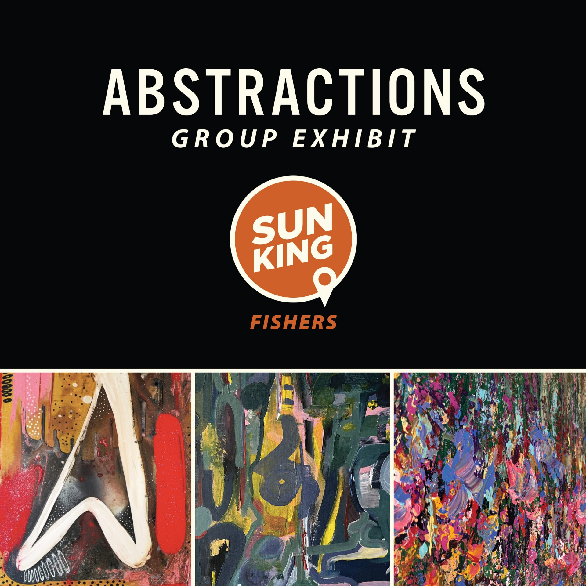 Abstractions Group Exhibit sign