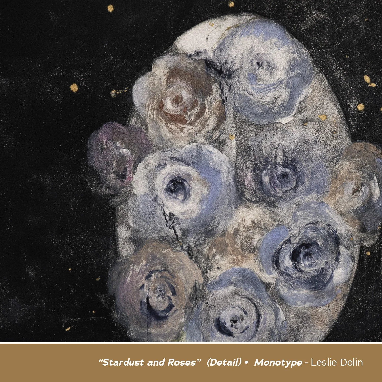 Leslie Dolin stardust and roses painting