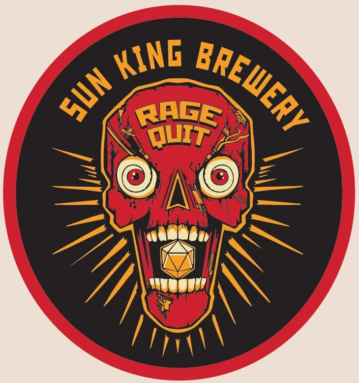 Rage Quit skull sticker