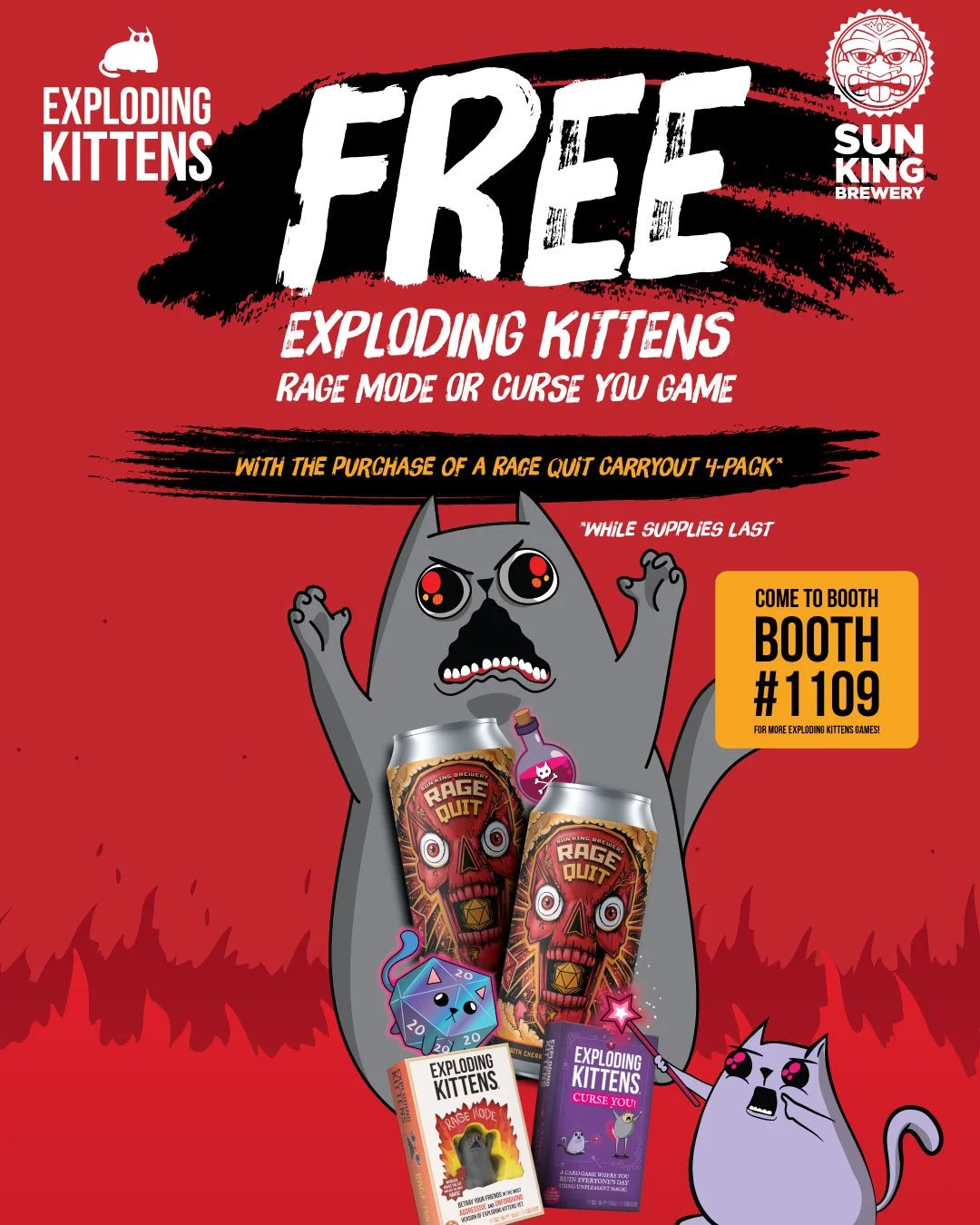 Exploding Kittens promotional poster