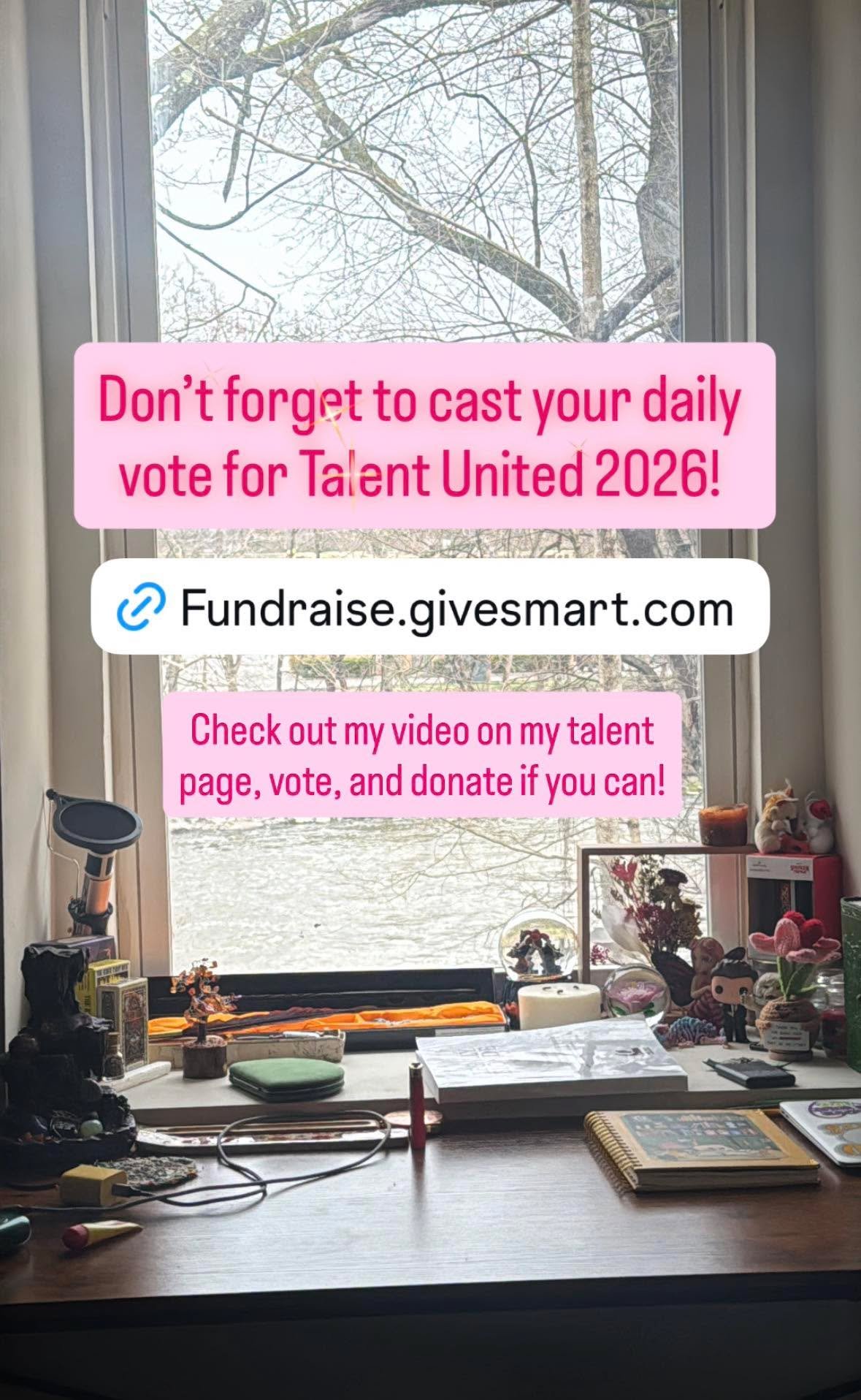 https://fundraise.givesmart.com/vf/talent26/ChrisTomer