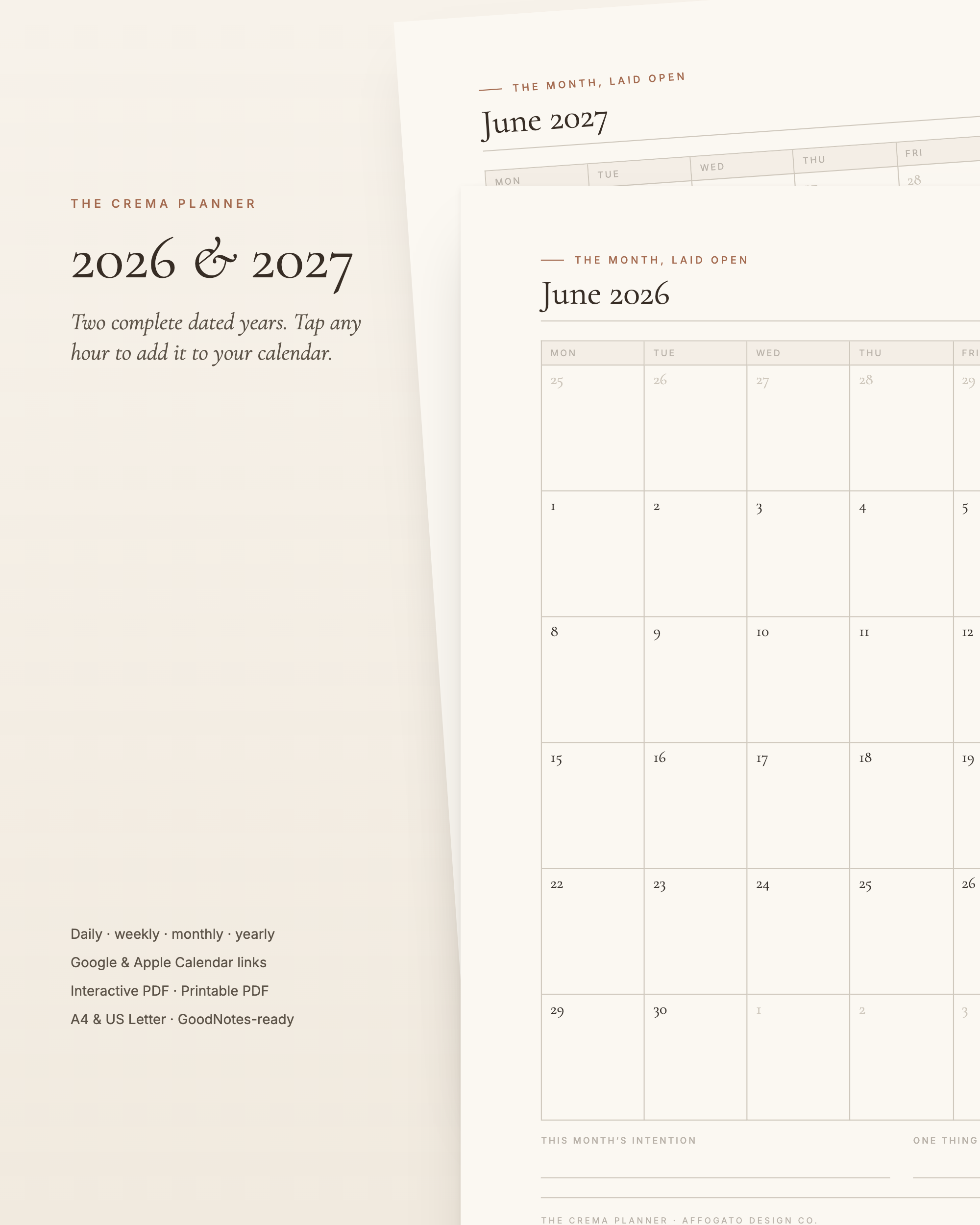 The Crema Planner — 2026/2027 Edition