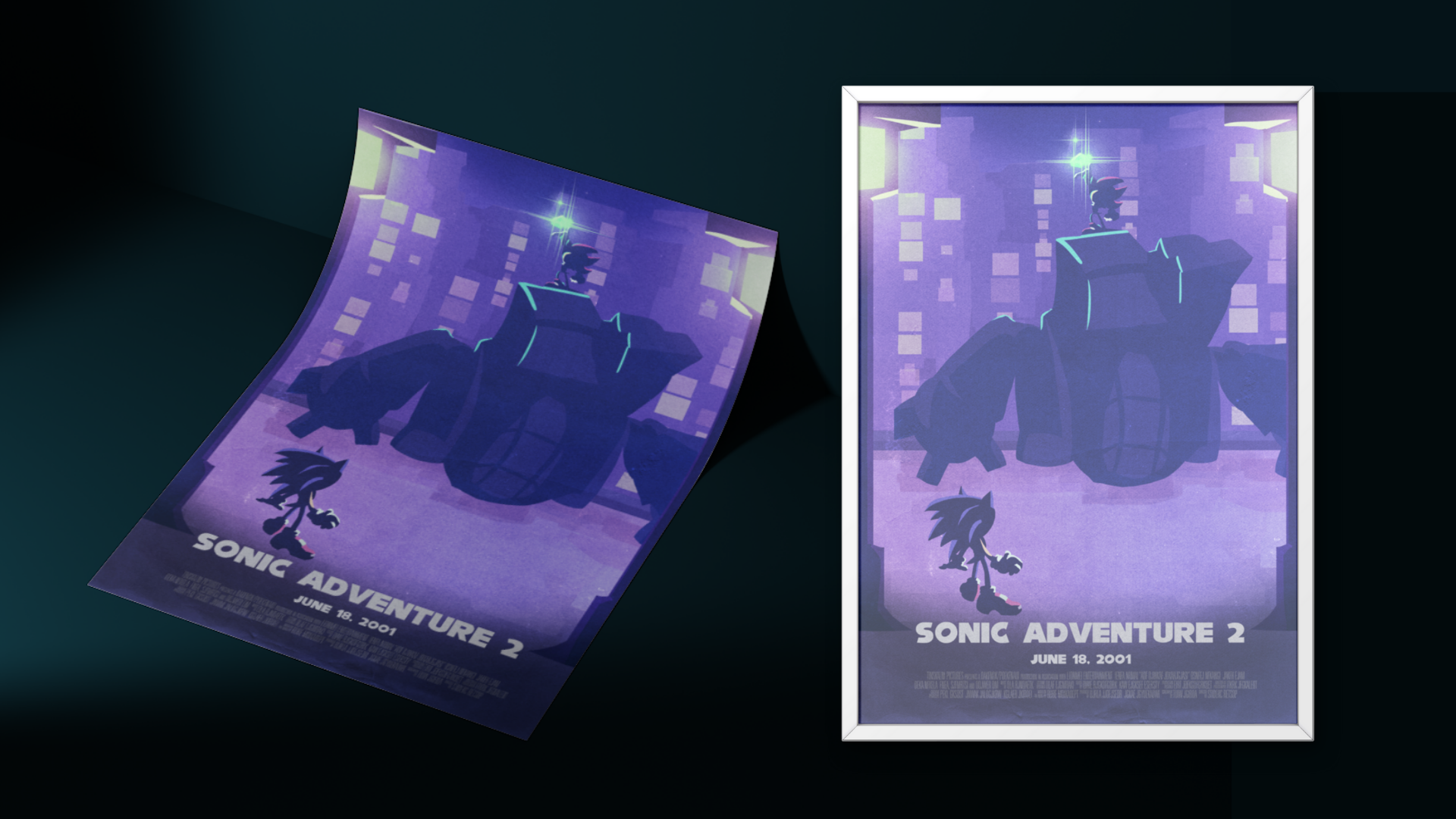 ✨GAME: SONIC ADVENTURE 2 - Sonic vs Shadow City✨
This is the iconic first encounter. Shadow is so dang cool. I spent a long time trying to figure out how to do this one with my usual darkened foreground. It took me forever to realize I can just shad