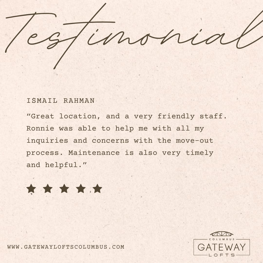 Keep em' coming! 😁 We love hearing your feedback! Leave us a review today for a chance to be featured! #testimonialtuesday #LoveWhereYouLive #luxuryapartments
