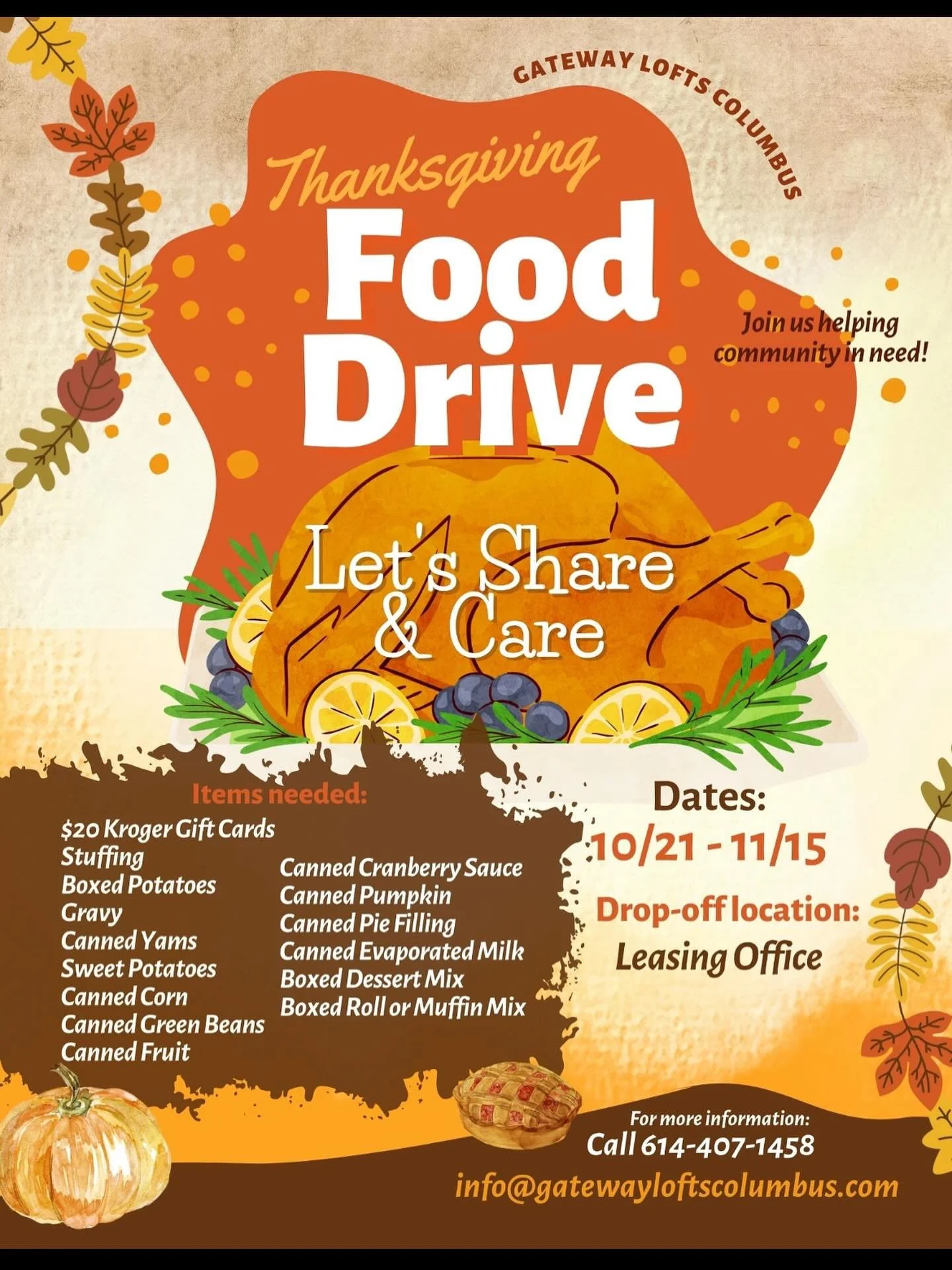 Give thanks and help us donate! Anything donated is greatly appreciated! 🍗