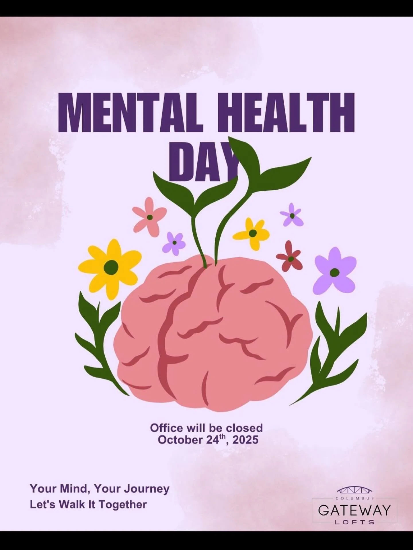 We will see you back on Saturday the 25th! 
#gatewayloftscolumbus #mentalhealth #october #officeclosed