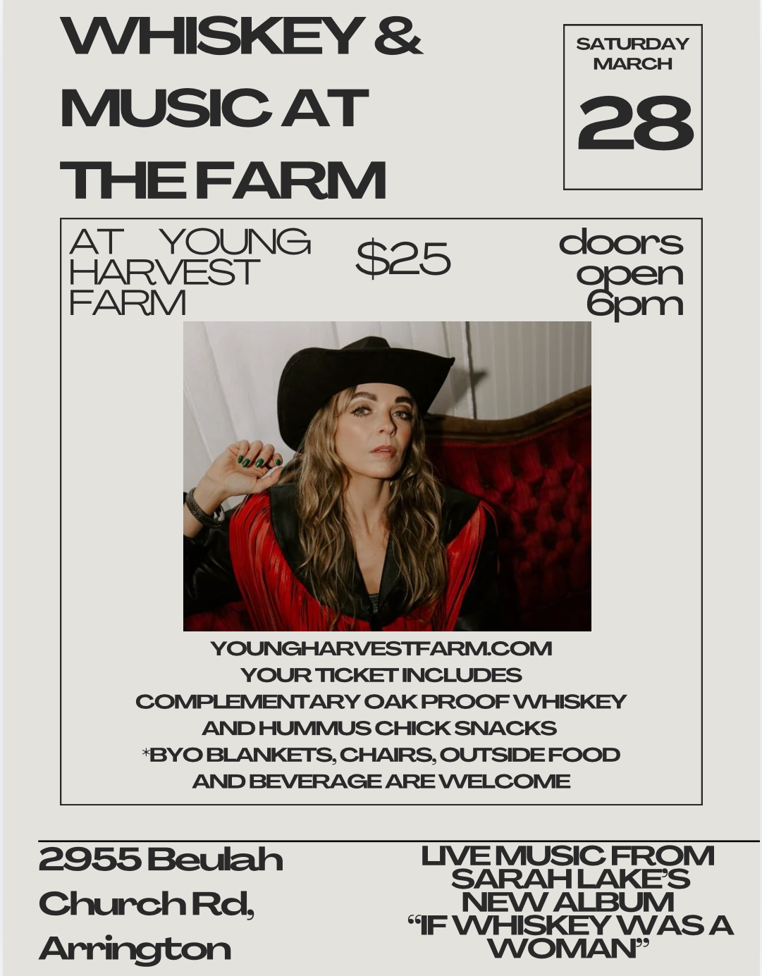 Sarah Lake Live Concert on the Farm