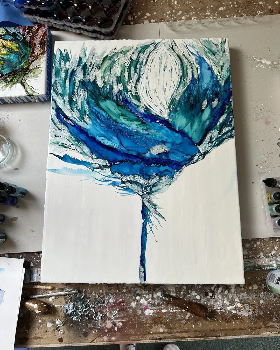 The start of something blue&hellip;.
Encausticbystacy.com