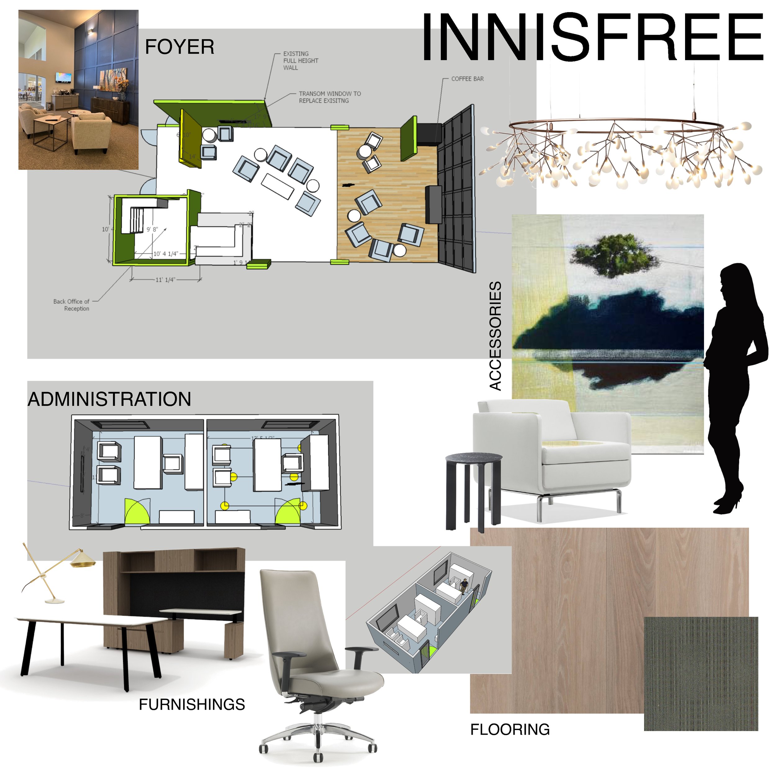 CLIENT DESIGN BOARD - 
Innisfree Retirement Community.
Commercial project 2021.  
