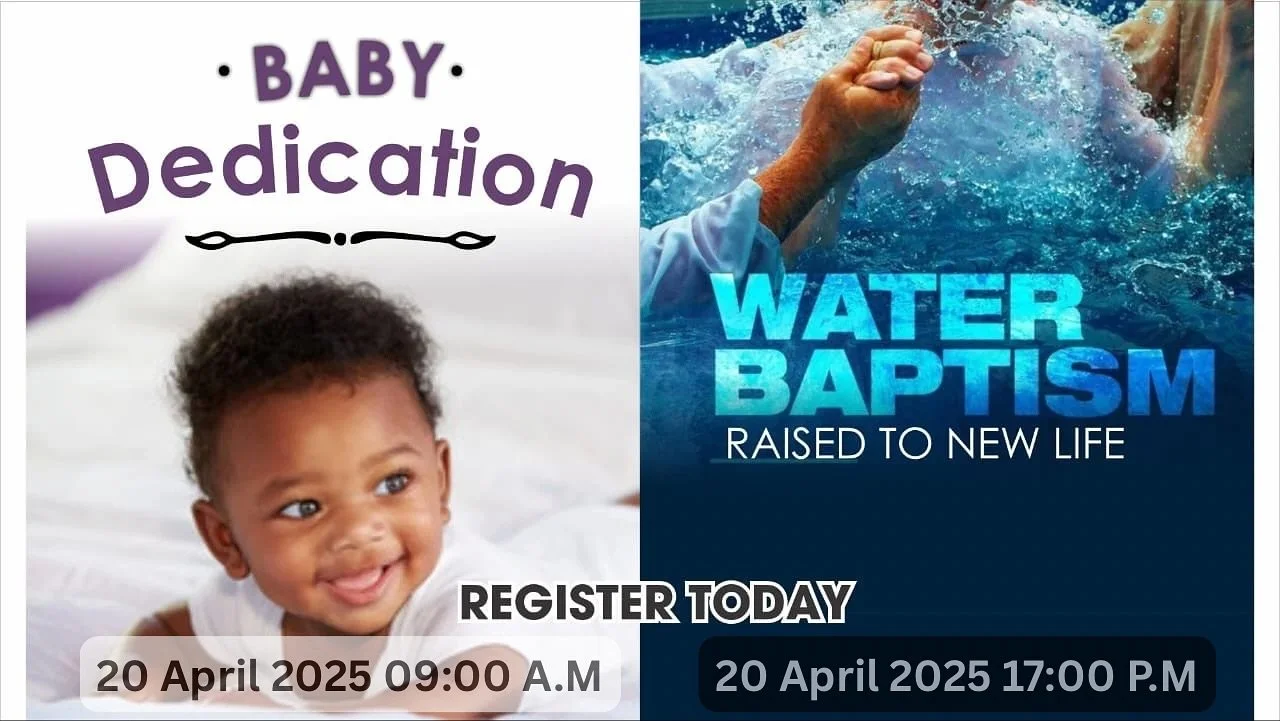 We&rsquo;re so excited for church tomorrow🕺🏼🕺🏼..In the meantime here&rsquo;s something to look forward to..🔥🙌🏼BABY DEDICATION happening on the 20th (09:00 A.M) BAPTISM SERVICE (17:00 P.M).. contact us for more info: 
(060 842-5389)✝️🙏🏻🛐

#s