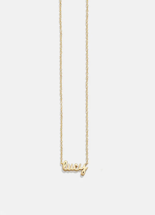 BAUBLEBAR 18K CUSTOM NAMEPLATE NECKLACE