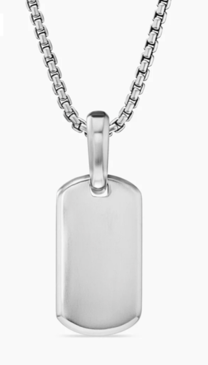DAVID YURMAN SILVER CHEVRON TAG