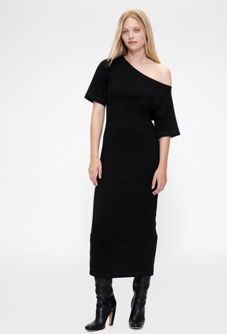 GAPSTUDIO Jersey off shoulder midi dress