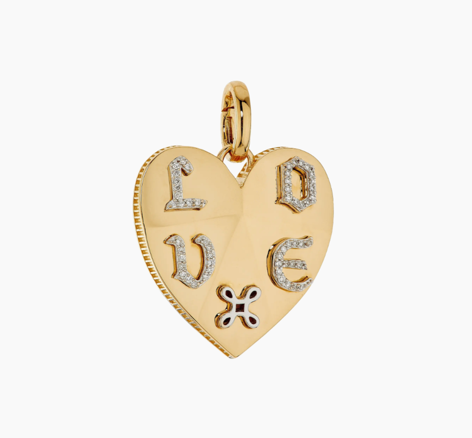 FOUNDRAE 18k gold and diamond charm