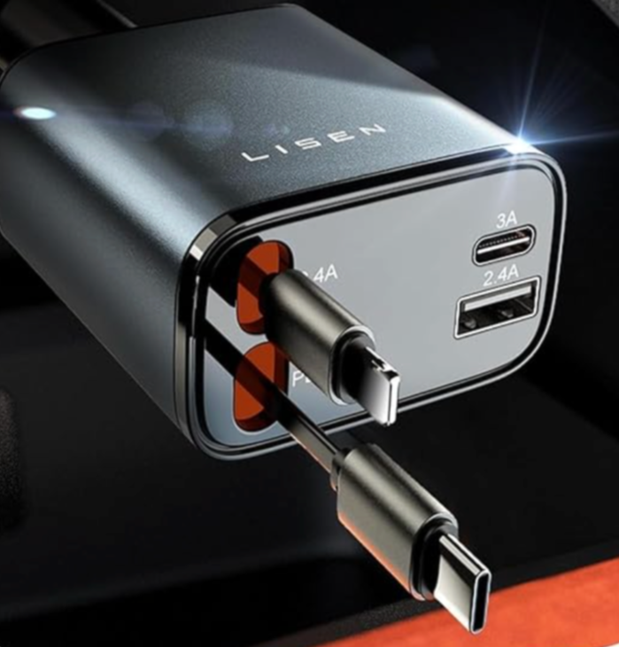 LISEN Retractable car charger
