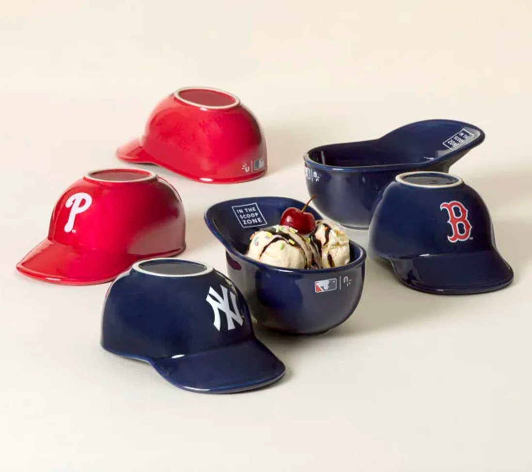 UNCOMMON GOODS MLB ceramic ice cream bowl set