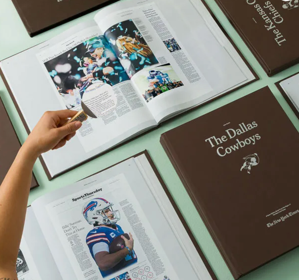 NEW YORK TIMES Custom football book