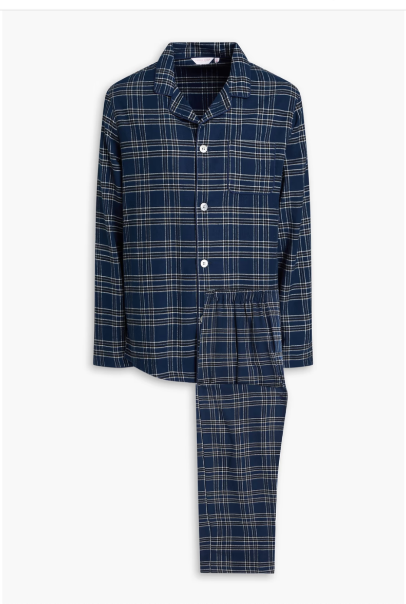 DEREK ROSE Cotton Flannel Pajama Set