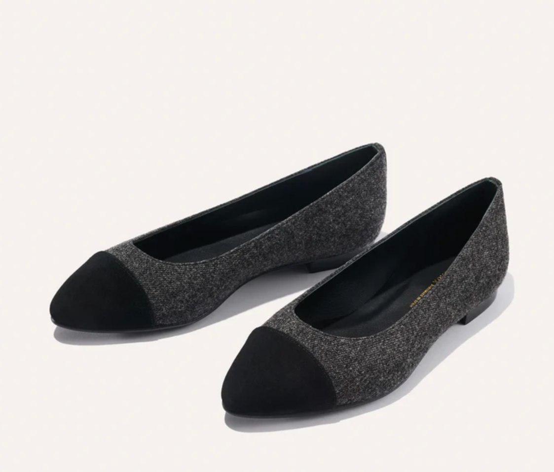 MARGAUX The Pointe Grey Flannel flats