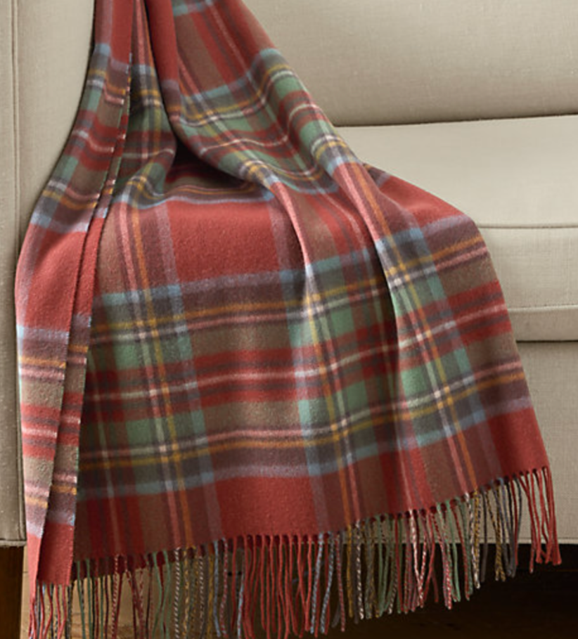 GARNET HILL wool &amp; cashmere throw