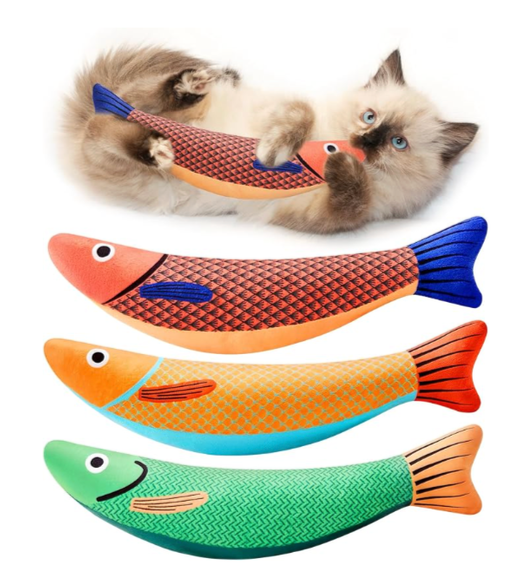 POTAROMA cat nip fish toys