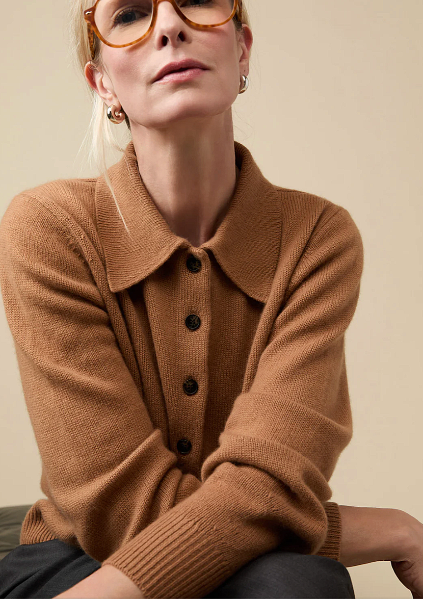 Sold Out NYC cashmere polo sweater