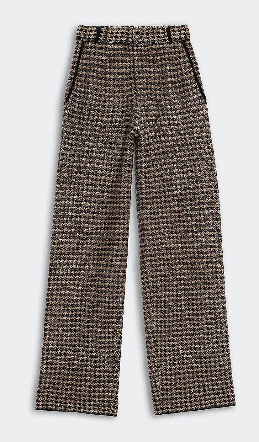 Guest In Residence houndstooth cashmere trousers