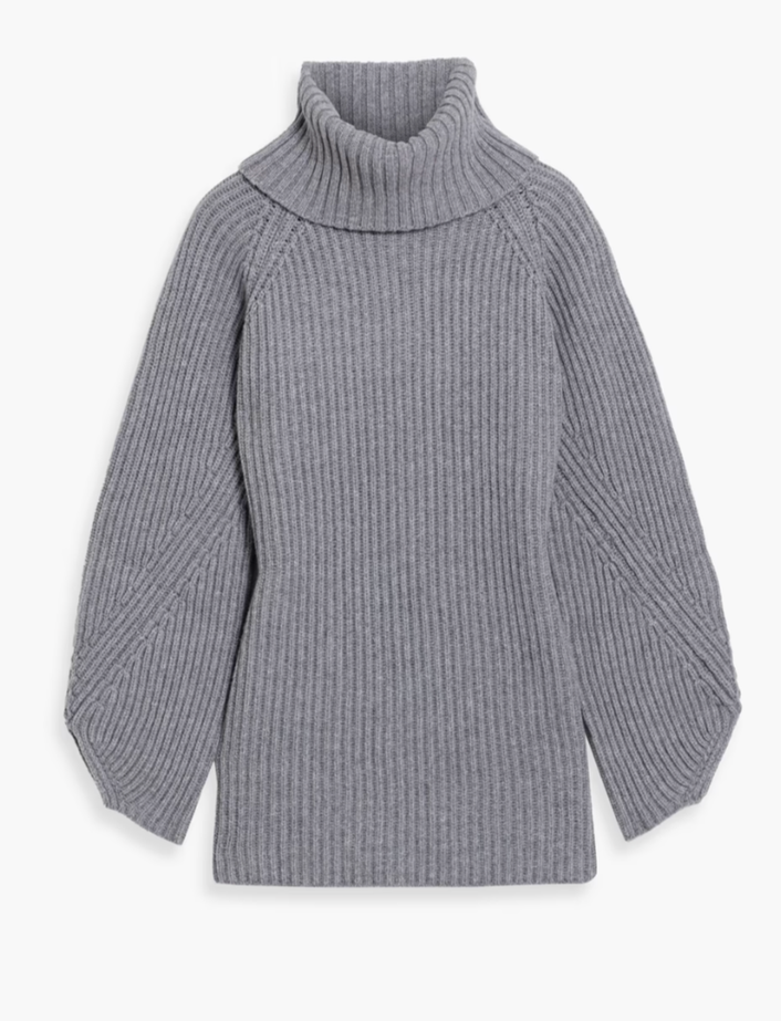 Khaite ribbed oversized cashmere turtleneck