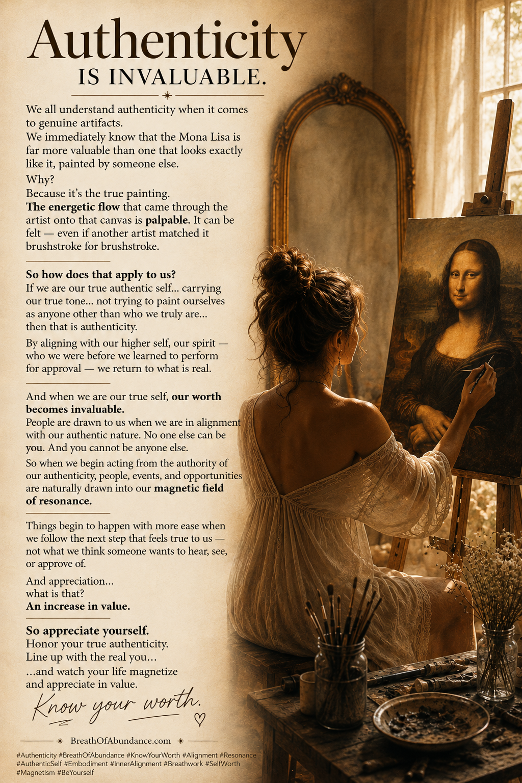 your Authenticity is Invaluable 