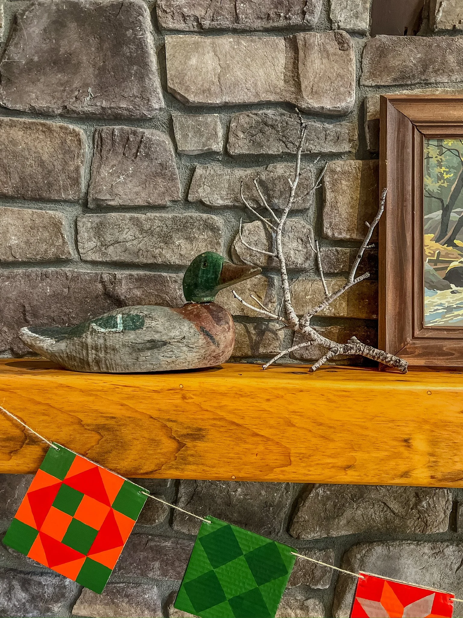 Nature throughout the cabin, true to its summer camp style.