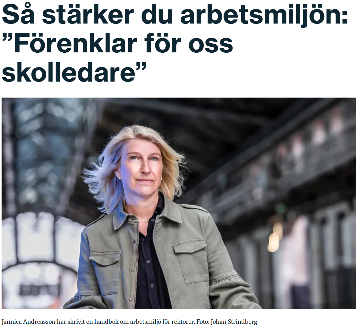 Artikel i Skolledaren  aug -25