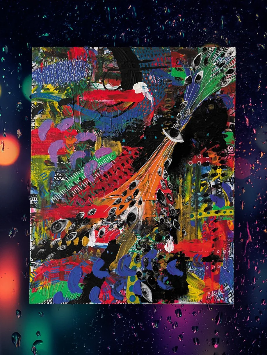 colorful abstract mixed media