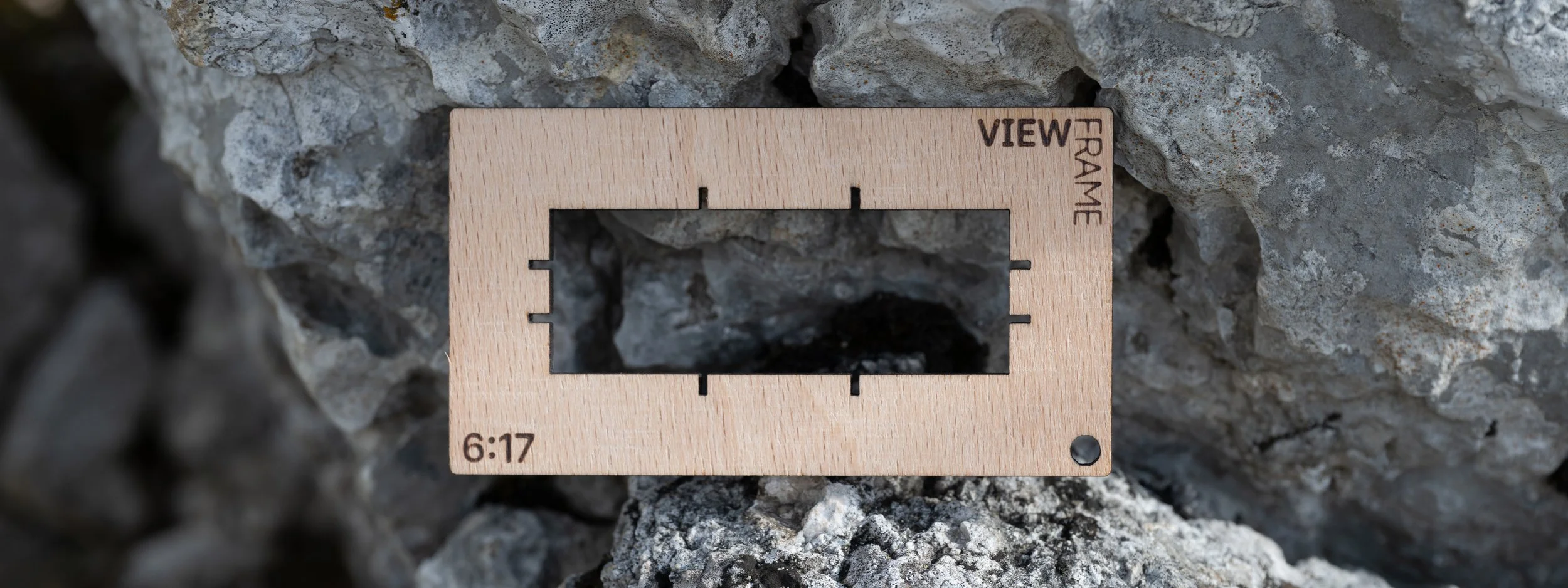 Foto von Viewframe auf Fels
