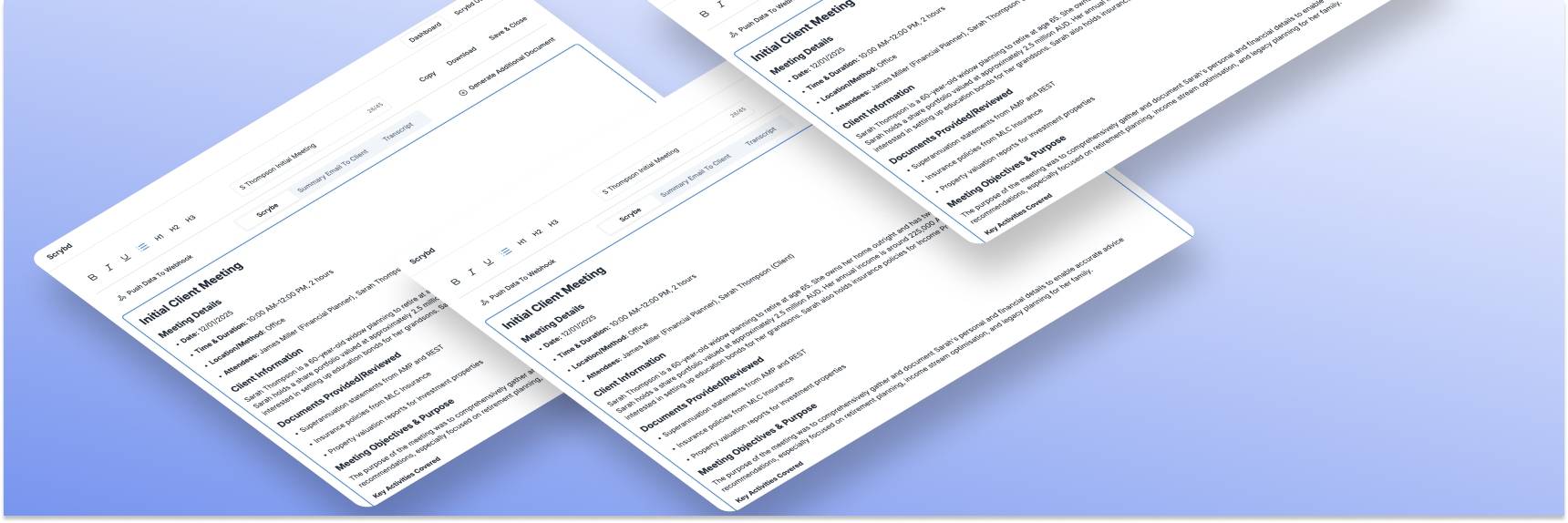 Automating Meeting File Notes with Scrybd