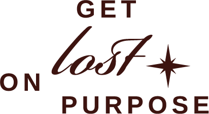Text reads 'Get Lost On Purpose' with a star symbol.