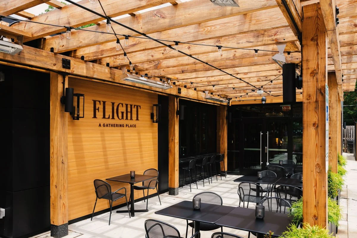 Flight's outdoor patio