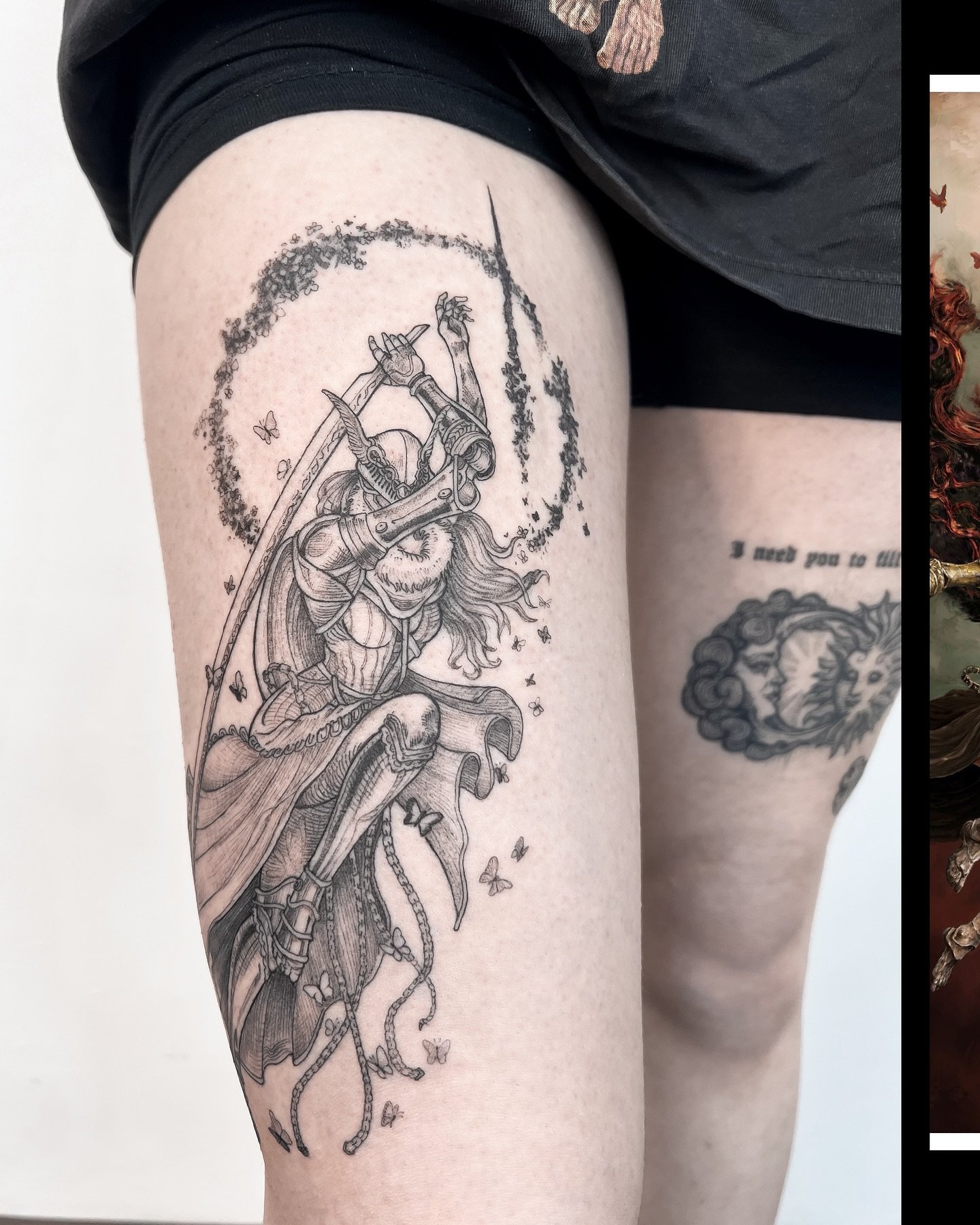 Malenia, Blade of Miquella.
Great time working on this custom piece meanwhile my client was fighting Malenia in the game Elder Ring👌
She build the design and come from Austria to get it done with me @fernandonunestattooist 🤩
Thanks Fa @wraethful 
.