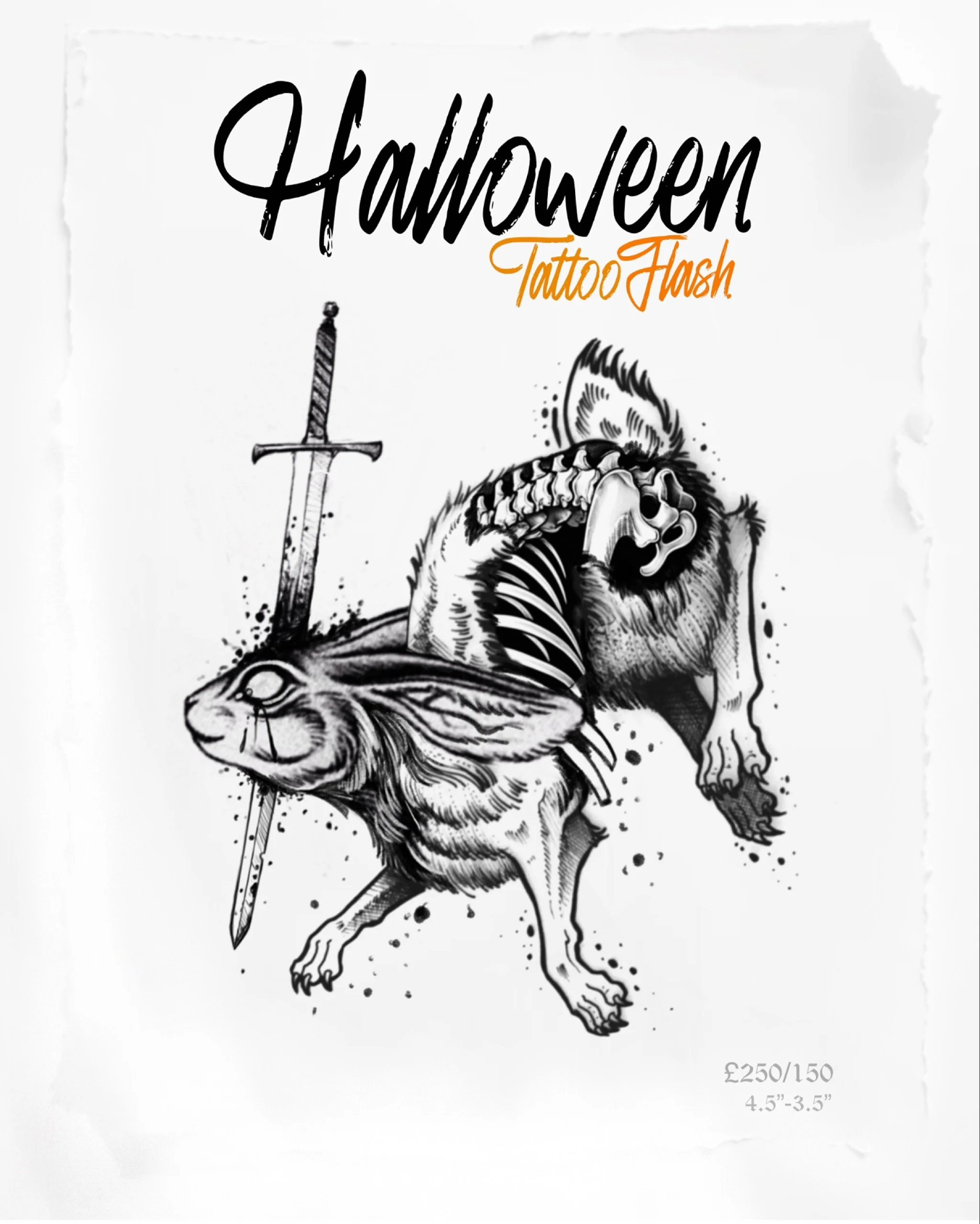 The Rabbit.
Halloween 🎃 is here with 4 new design.

They are unique, only done one time. 
Book now‼️

@medussatattoostudio 

#medussatattoostudio #medussatattoostudiolondon 
#fernandonunestattooist #dotworktattoo #dotwork  #blackworktattoo #linework