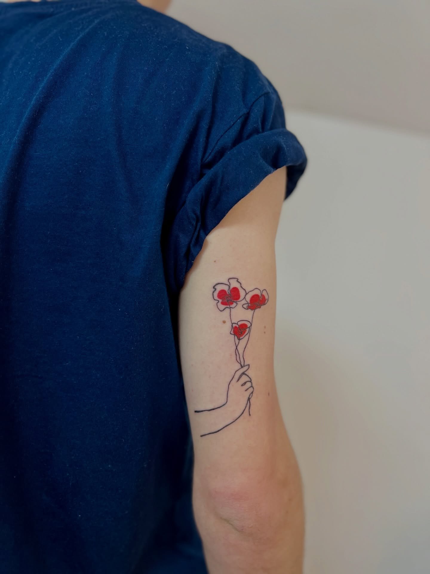 Drawn up initially by a friend, tattooed with care by @fernandonunestattooist line work that holds meaning, if your after something similar our books are open or check out our artists Valentine&rsquo;s Day flash. You can contact the studio via DM.

#