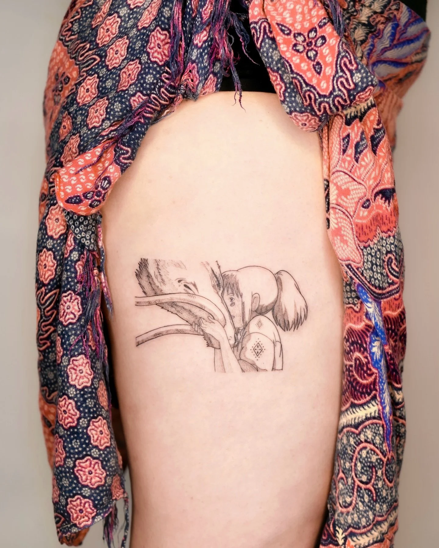 Chihiro &amp; Haku from Spirited Away by our artist Ellie @llama.tattoos