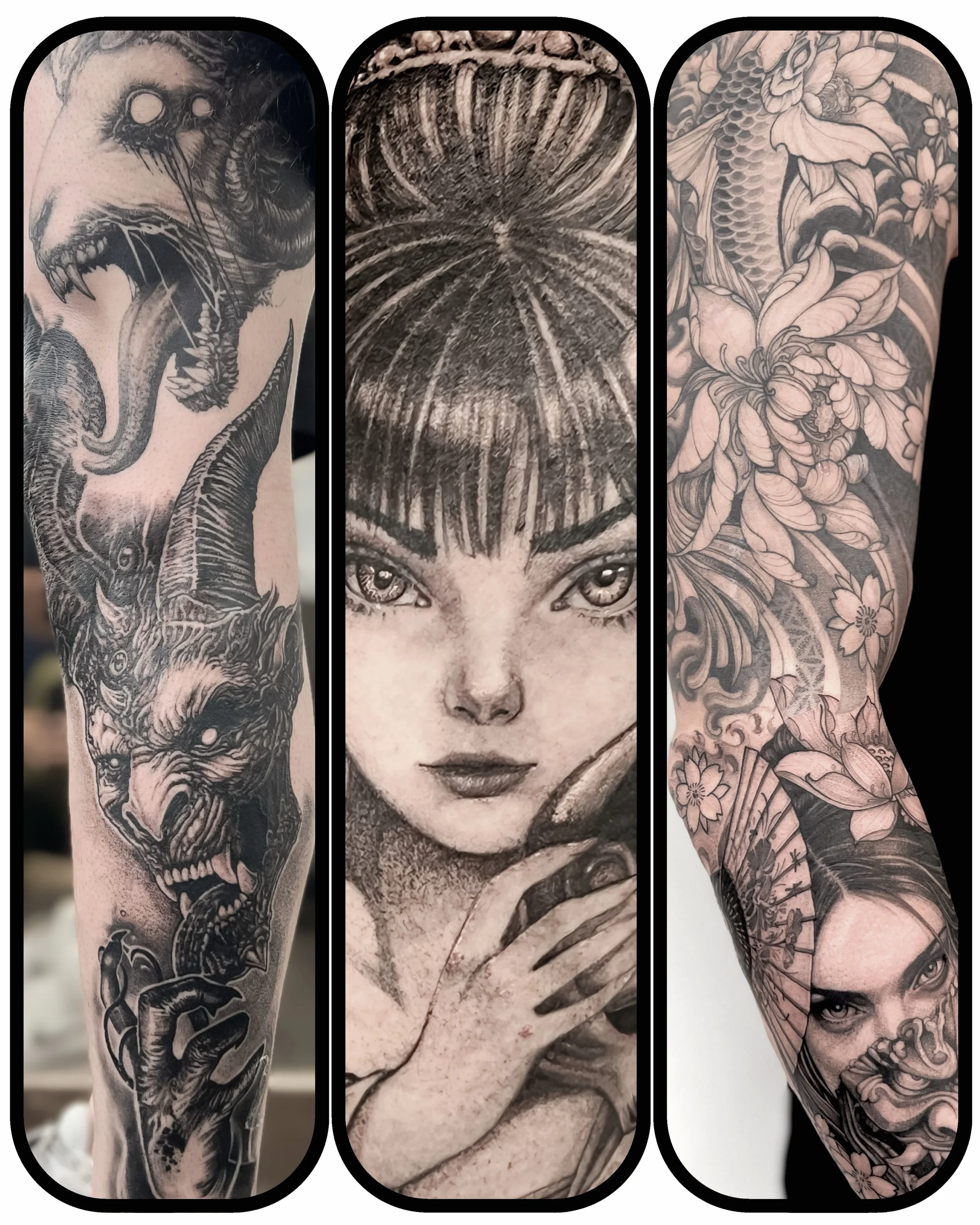 Some work, some art, some forever moments on the skin.

#medussatattoostudio #fernandonunestattooist #tattooshoplondon #finelinetattooartist