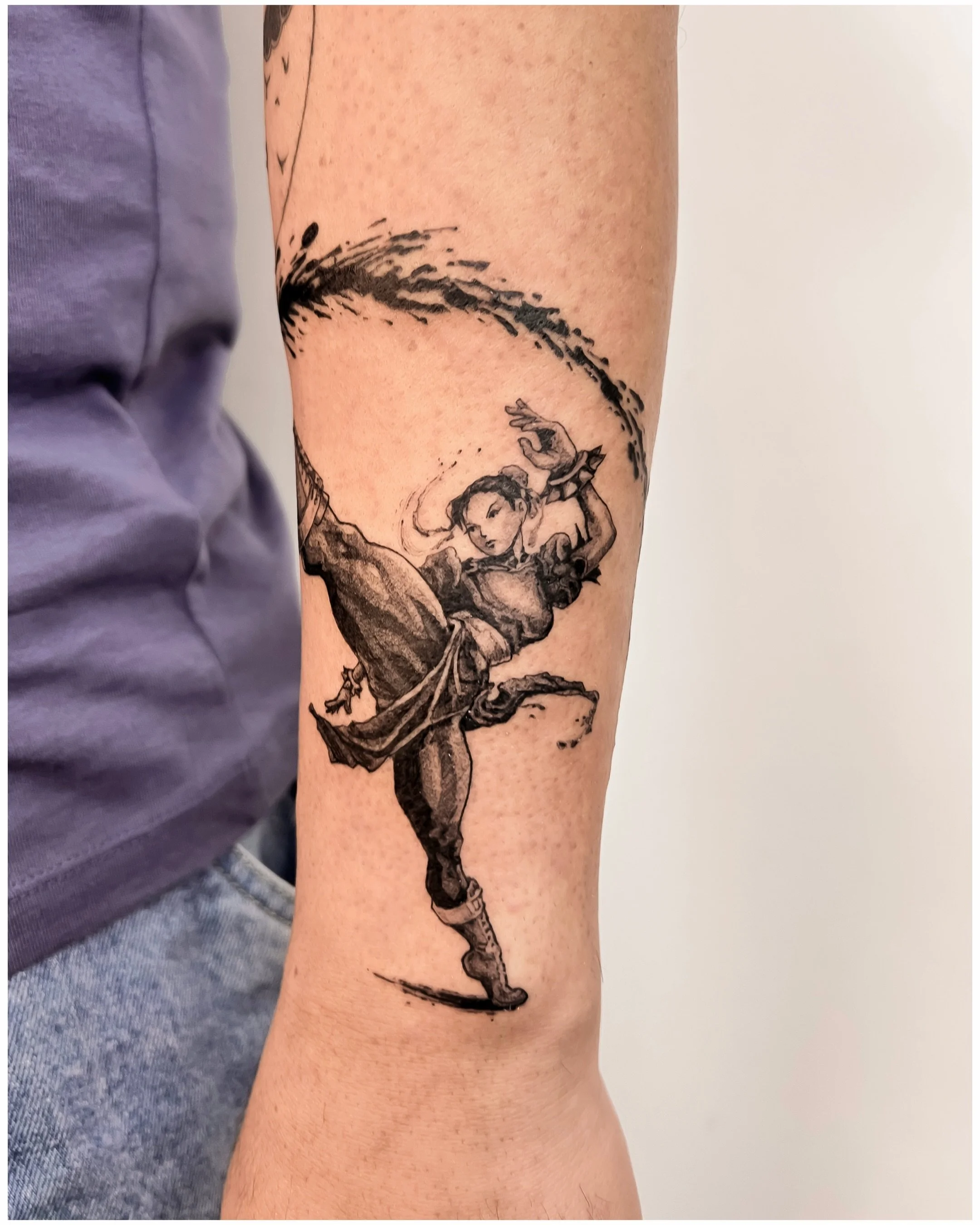 Classic Street Fighter. Who ever play with Chunli do the Hadoken ‼️
#mangaweek 

#medussatattoostudio #tattoolove #tattooshoplondon #streetfighter