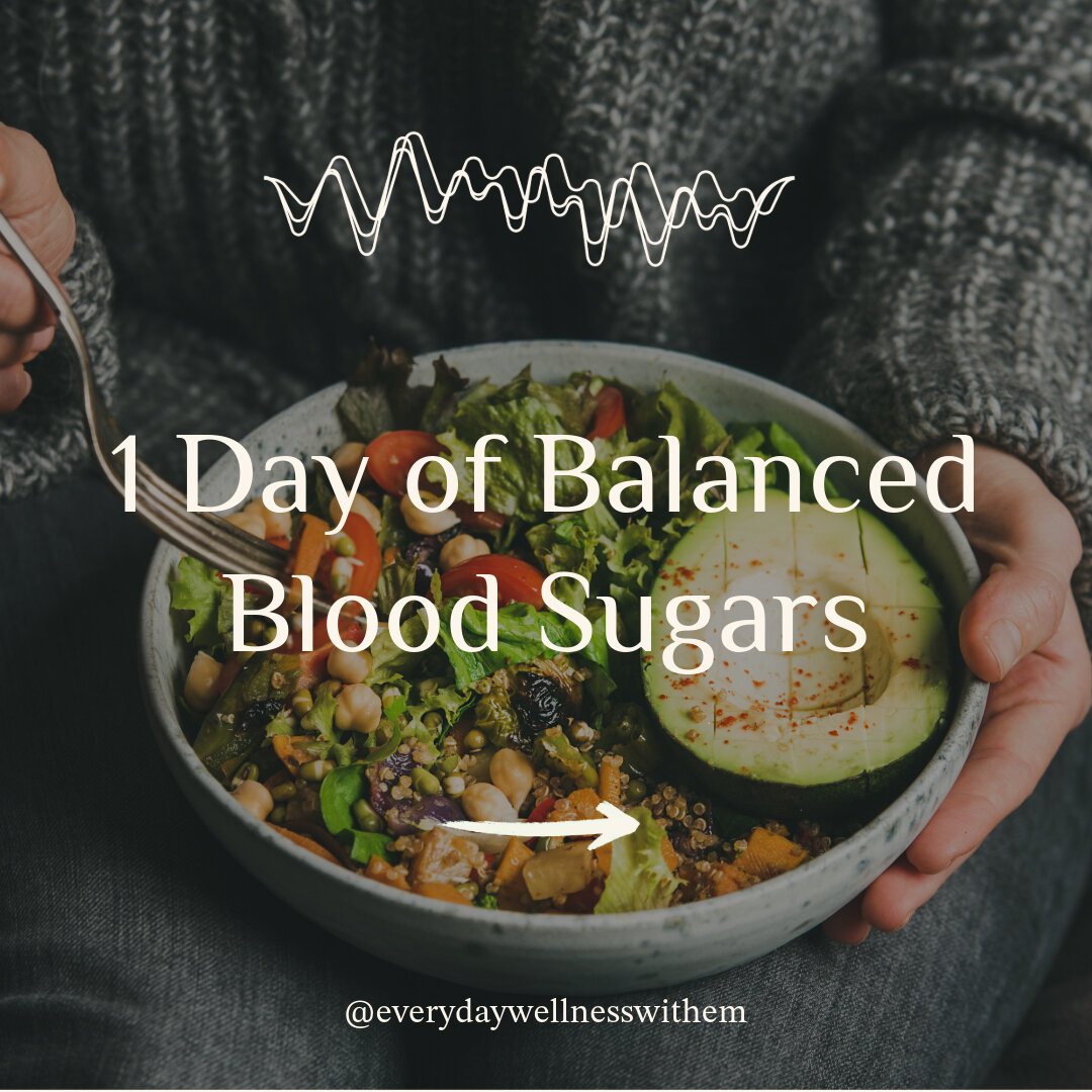 Day 7 of the Blood Sugar Series 📈

1 Day of Balanced Blood Sugars

Balancing your blood sugar can sometimes be a challenge...

But with support, education and patience you can feel great and enjoy nutrient-dense healthy snacks and meals!

So here is