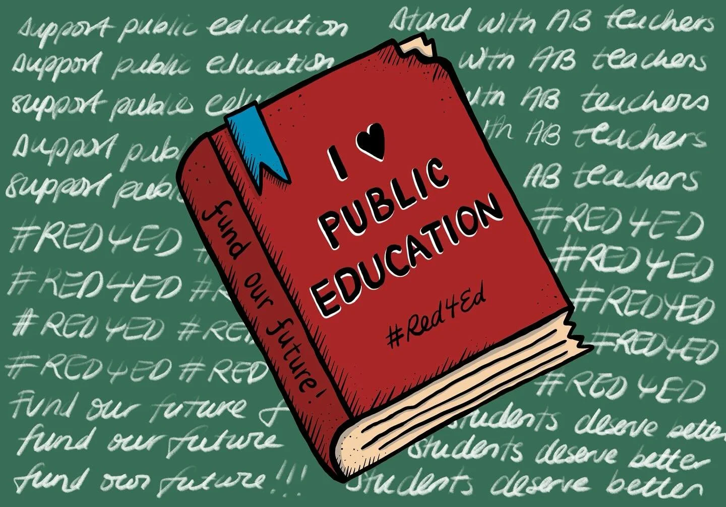 In solidarity with AB teachers, I&rsquo;m making a pin to show support. 
📕
Preorders for everyone who wants a pin will be thru my my website (link in bio to go directly to the pin) local pickup only (also bc of striking 🙃🥲) pins will be ready end 