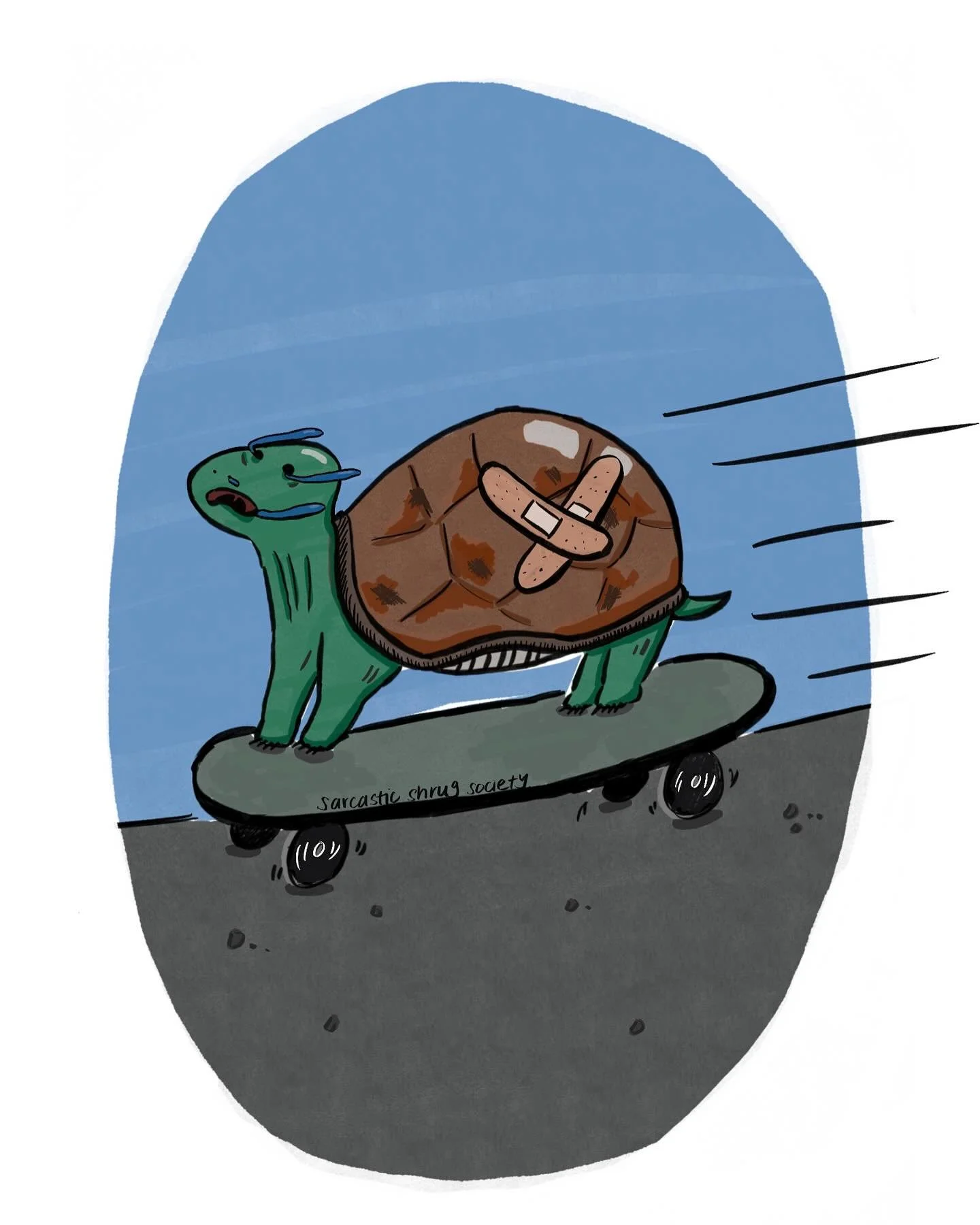 Speedy 🐢 (print will be at @oddbirdfair)
.
.
.
#sarcasticshrugsociety #illustration #edmontonartist #yegartist #artist #digitalart